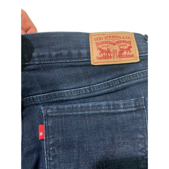 Levi's 505 Straight Jeans Women's Size W30L32 Blue Mid Rise Stretch Denim - Picture 3 of 8